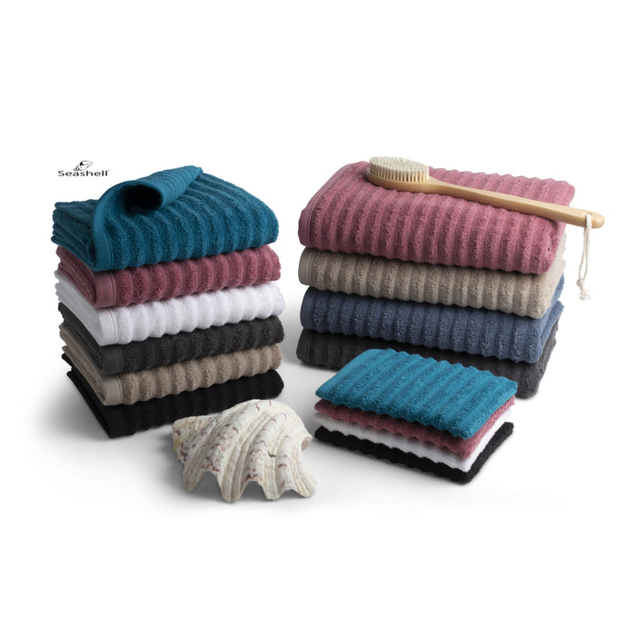 Seashell Wave Gastendoekjes - 6 stuks - 30x50cm - wit