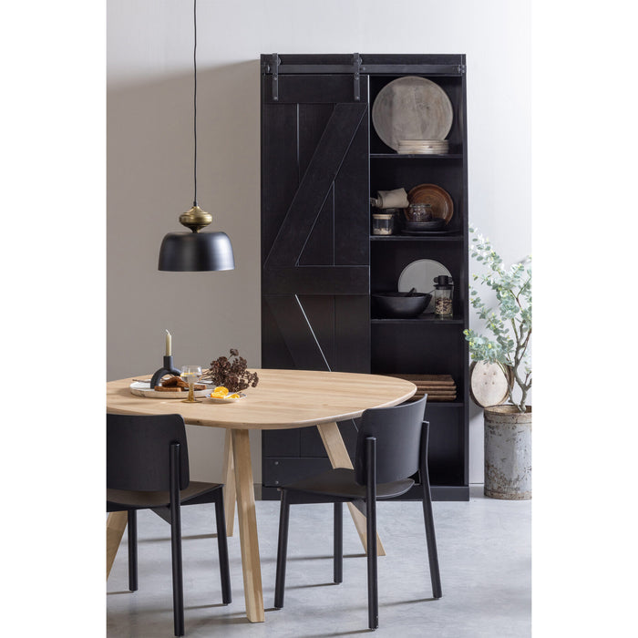 WOOOD Linne Hanglamp - Metaal - Zwart - 34x31x31