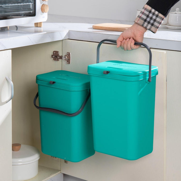 Homra Wall-Up inbouw prullenbak set - 8L + 12L - Rood & Groen