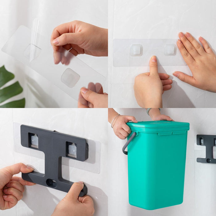Homra Wall-Up inbouw prullenbak set - 8L + 12L - Rood & Groen