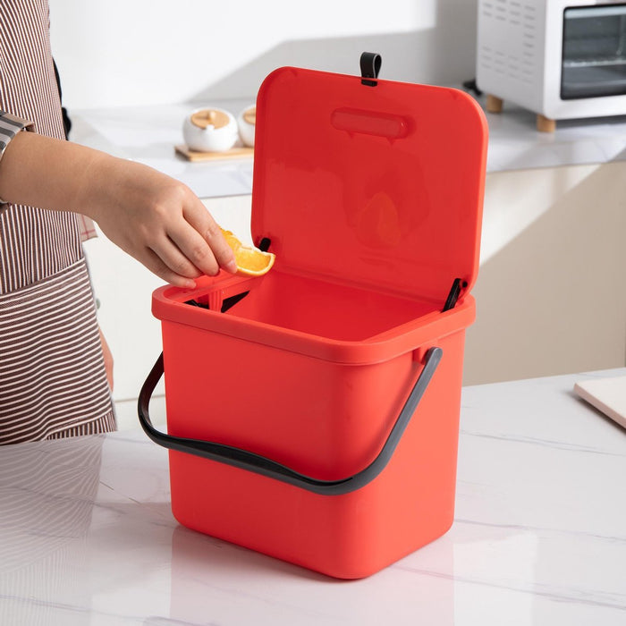 Homra Wall-Up inbouw prullenbak set - 8L + 12L - Rood & Groen