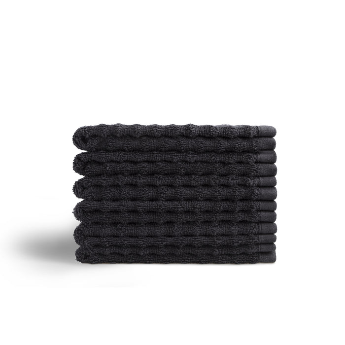 Seashell Wave Gastendoekjes - 6 stuks - 30x50cm - zwart