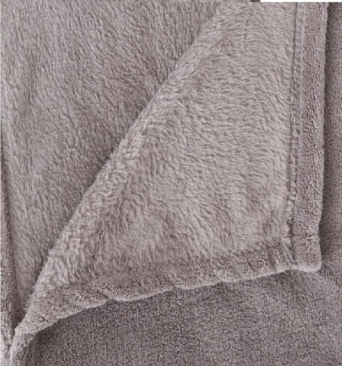 Grote Fleece deken|fleeceplaid grijs 180 x 230 cm polyester