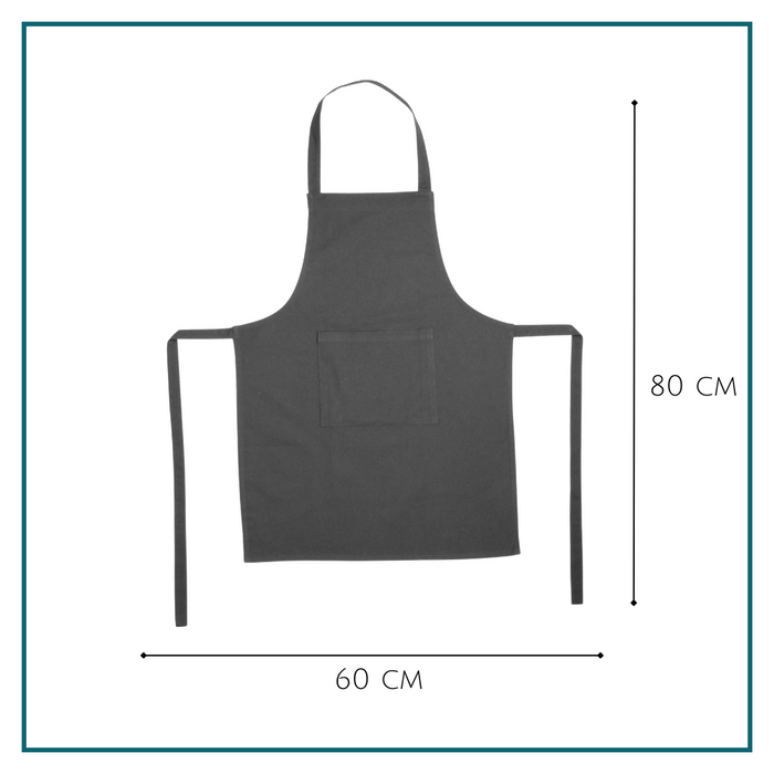 HIXA Schort Donkergrijs Kookschort BBQ Koken Katoen Man Vrouw
