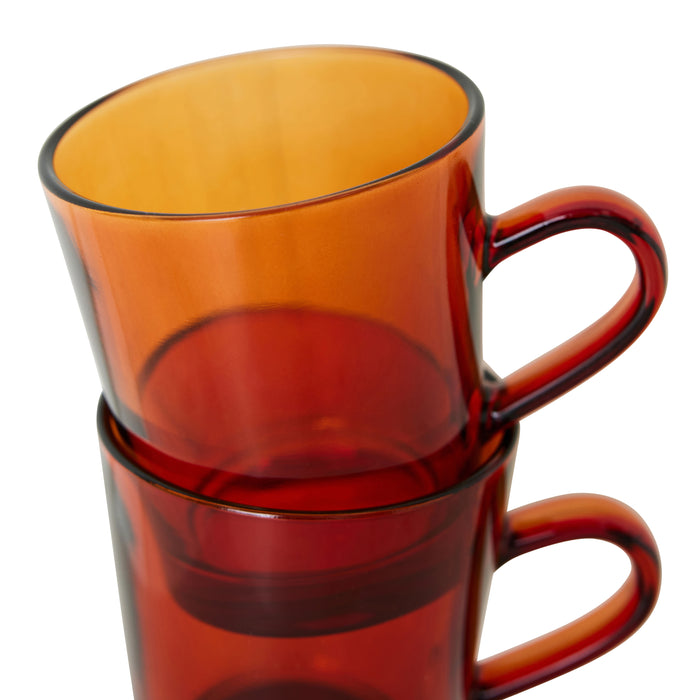HKliving 70's Glassware Koffiekop 0,2 L - Set van 4