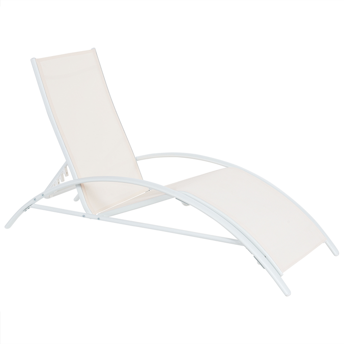 Beliani - GAETA - Zonnenbed - Beige - Staal