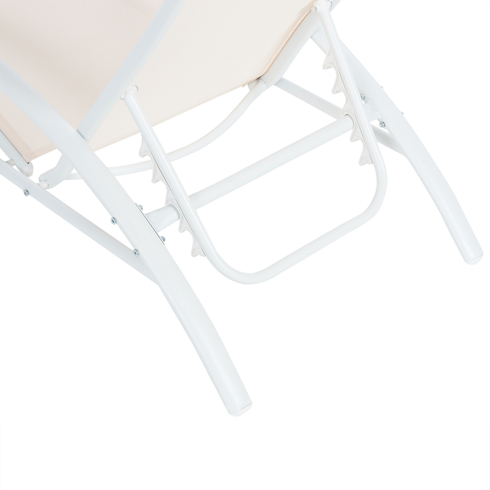 Beliani - GAETA - Zonnenbed - Beige - Staal