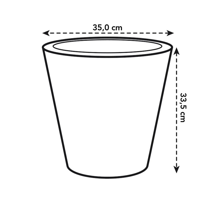 elho Pure Straight Round Plantenbak 35 cm Wit