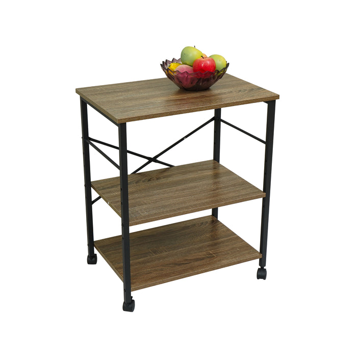 Furnilux - Keuken rek op Wielen - 3 Niveaus - 60 x 40 x 73 cm