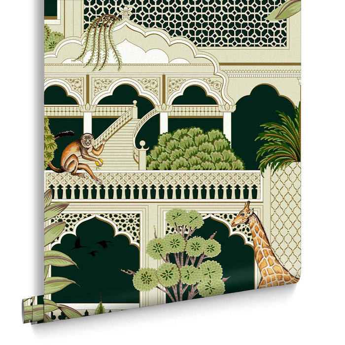 Graham & Brown - Vliesbehang - Animahal Emerald  - 10mx52cm