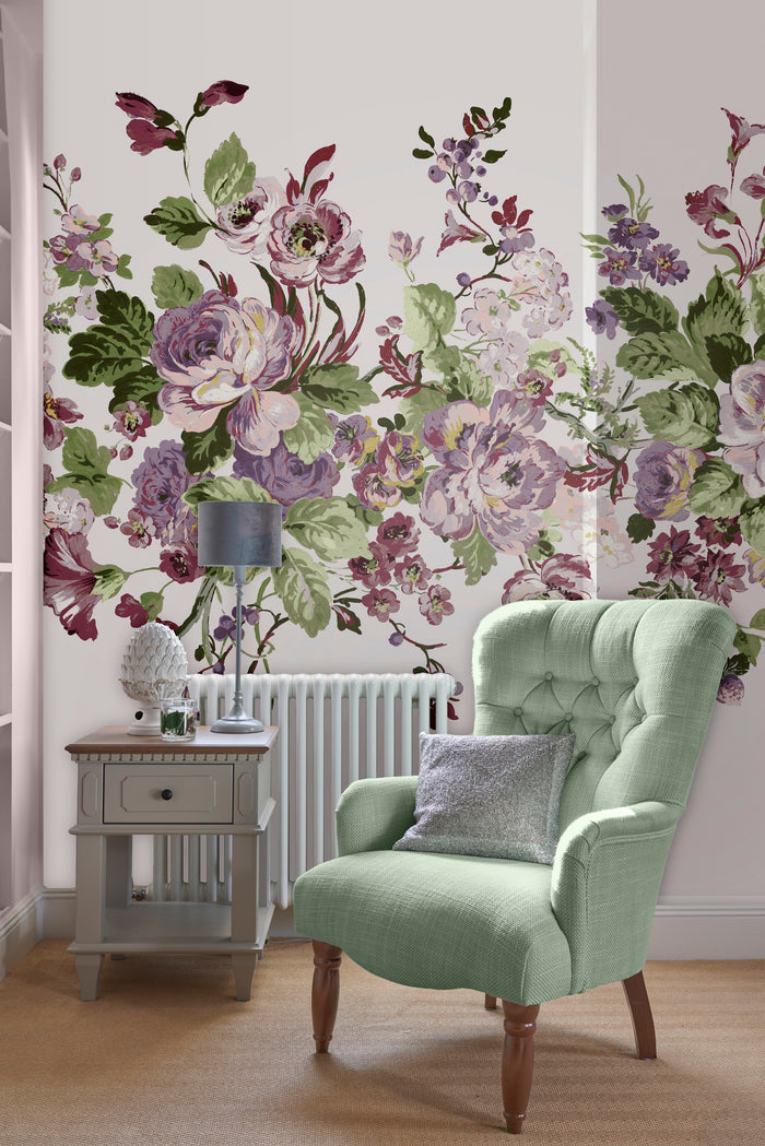 Laura Ashley Rosemore Fotobehang - Bloemen - 280x300cm - Paars