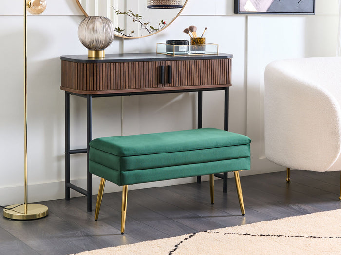 Beliani - DURHAM - Bankje - Donkergroen - Fluweel