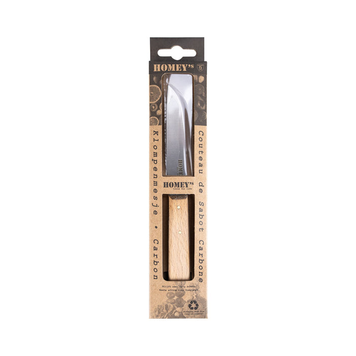 Homey's Klompenmesjes - 2 schilmesjes - carbon|beukenhout - 8,5cm