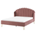 Beliani - AMBILLOU - Tweepersoonsbed - Roze - 160 x 200 cm - Fluweel