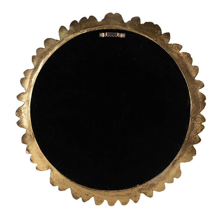 Clayre & Eef Spiegel Ø 31 cm Goudkleurig Polyresin