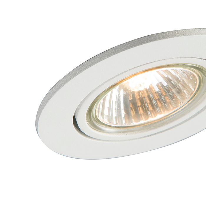 QAZQA Set van 12 inbouwspots wit kantelbaar - Cisco