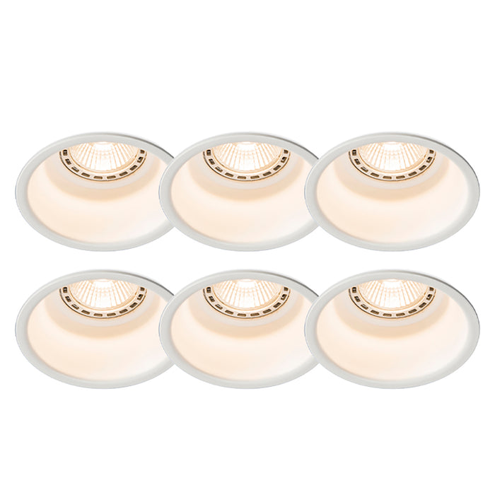 QAZQA Set van 6 moderne inbouwspots wit - Dept