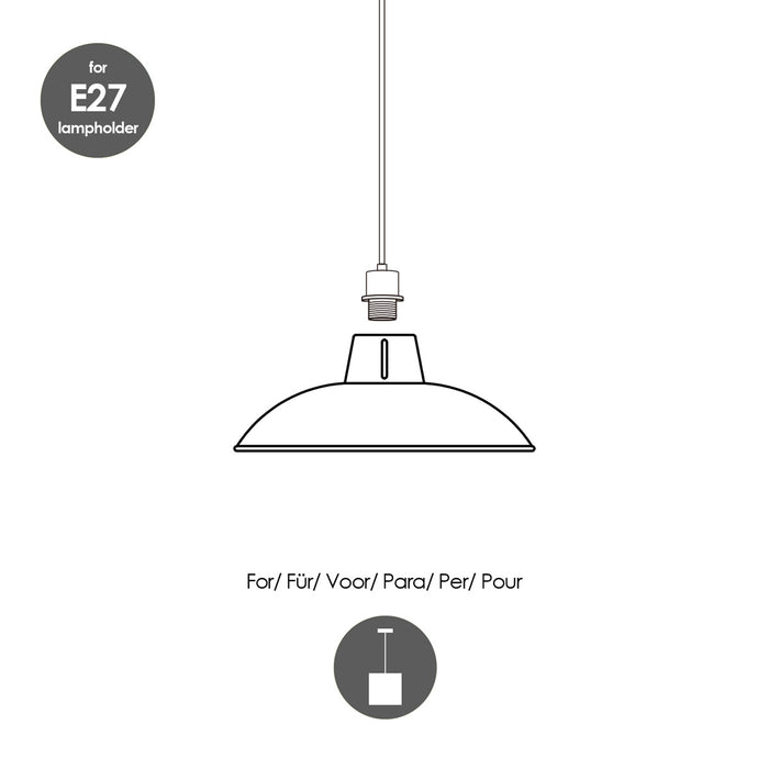 Home Sweet Home Lampenkap Altis rond zwart - B:30.5xD:30.5xH:12cm