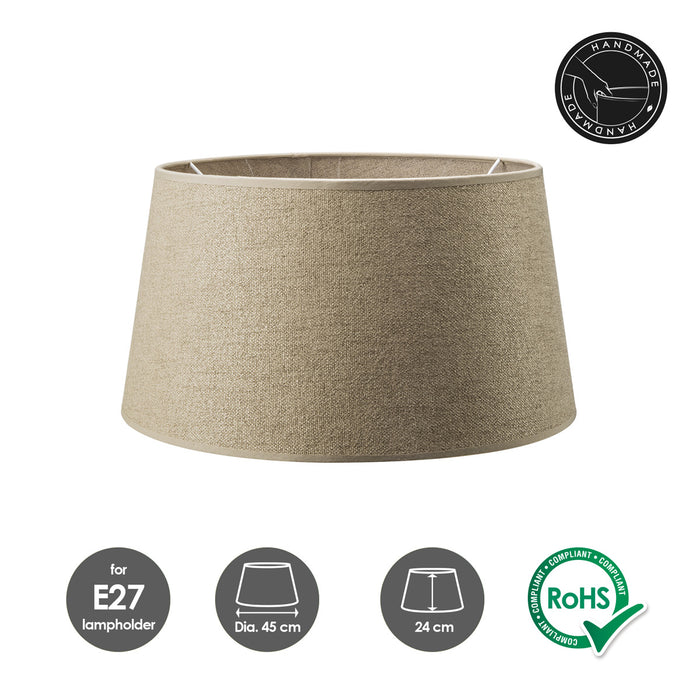 Home Sweet Home Lampenkap Melrose rond bruin - B:45xD:45xH:24cm