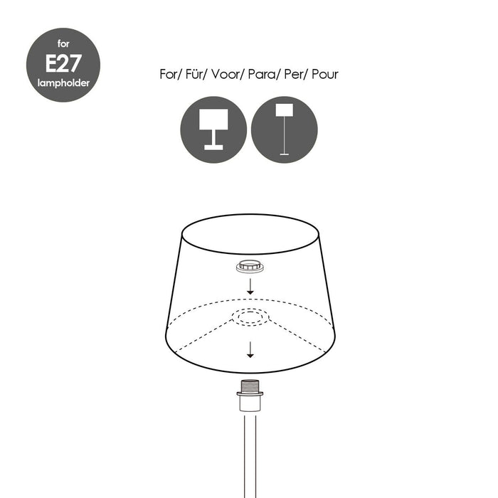 Home Sweet Home Lampenkap Melrose rond bruin - B:45xD:45xH:24cm