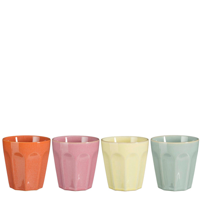Mica Decorations Rico Beker - Set van 4 - 330 ml - Meerkleurig