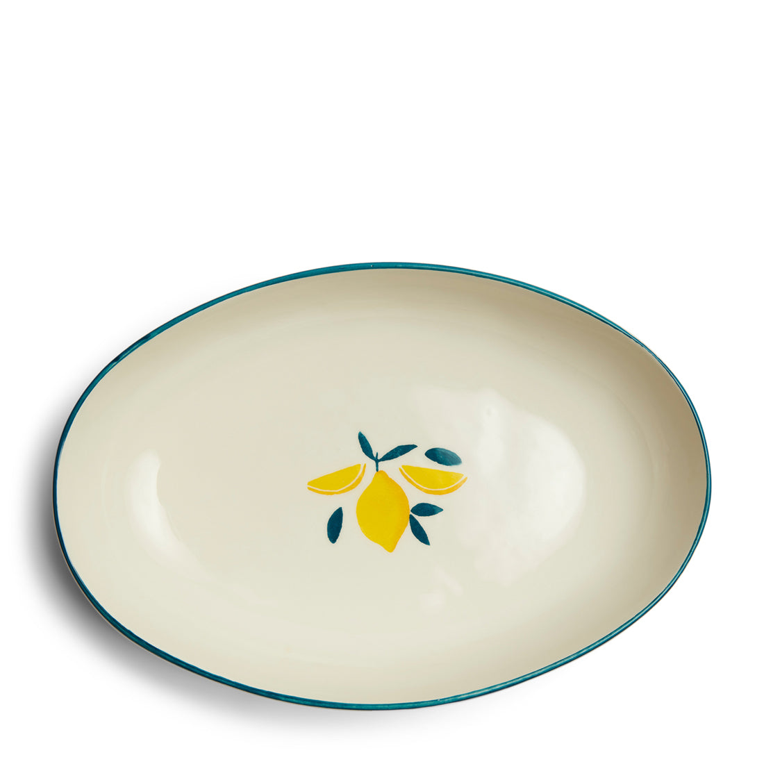 Riviera Maison Serveerschaal met citroen - Ravello - Wit - Keramiek