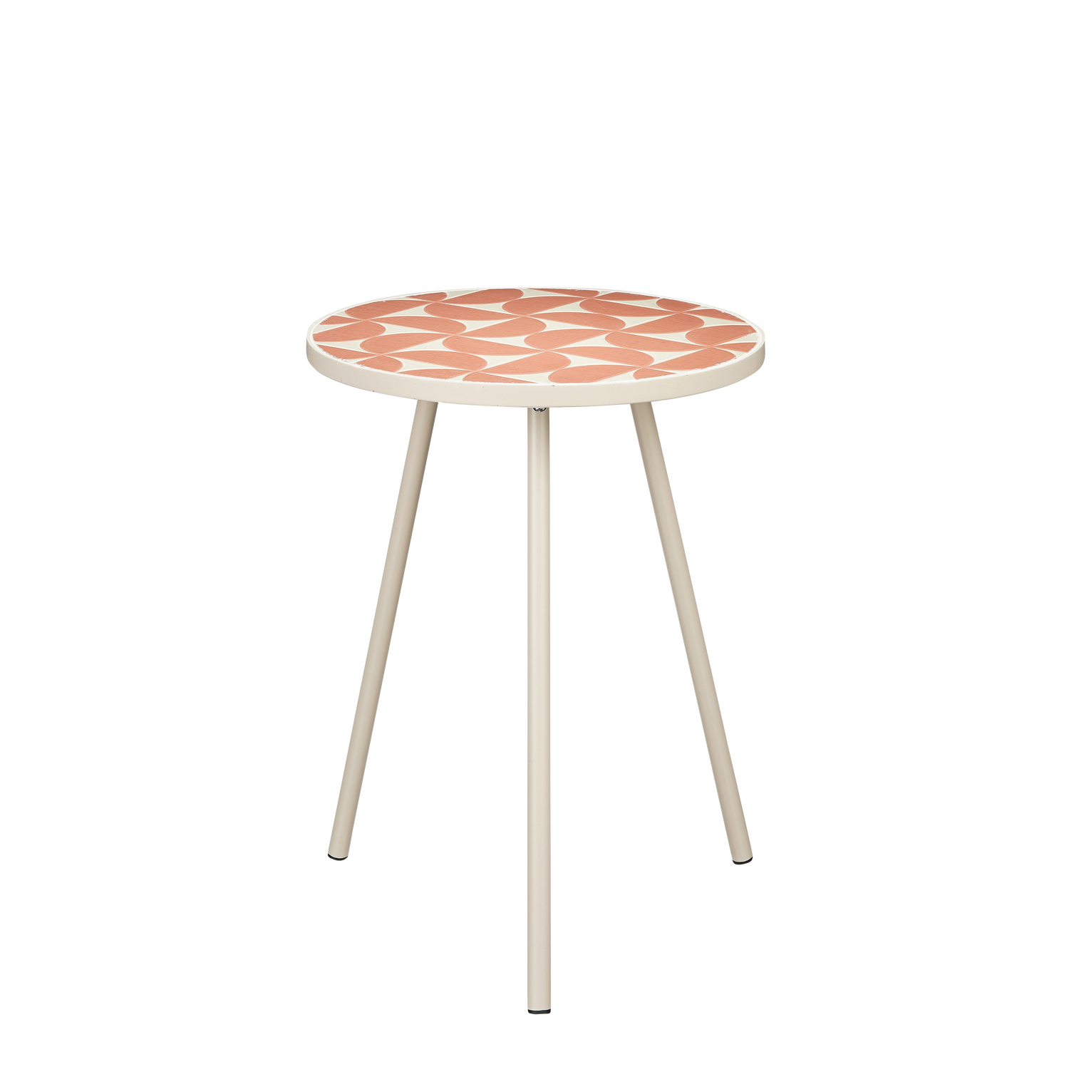 Mica Decorations Saba Bijzettafel - H51 x Ø39 cm - Metaal - Oranje