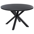 Beliani - MALETTO - Ronde eettafel - Zwart - 120 cm - Aluminium