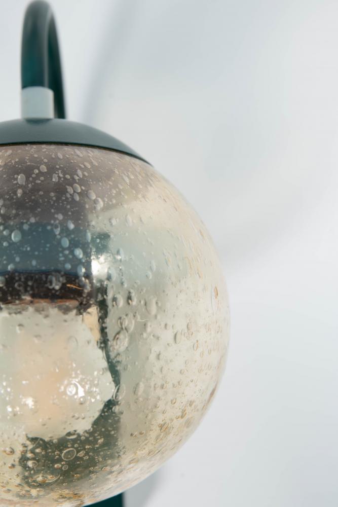 Reliving Vintage Jaren 60|70 Wandlamp Groen & Glas, Bubbels Bollamp
