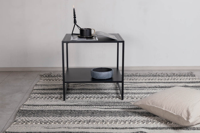 Hioshop Alwar vloerkleed 300x200 cm wol donkergrijs.