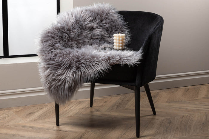 Hioshop Katy lamsvel geïmiteerd 90x60cm grijs.