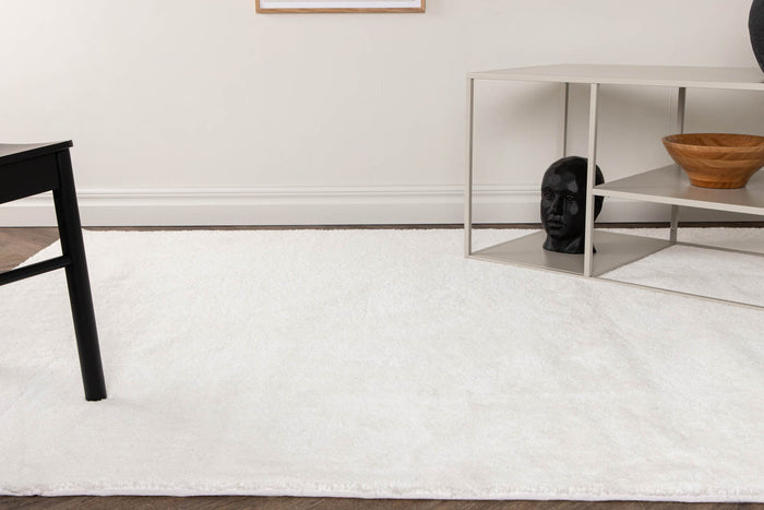 Hioshop Undra vloerkleed 350x250 cm polyester wit.