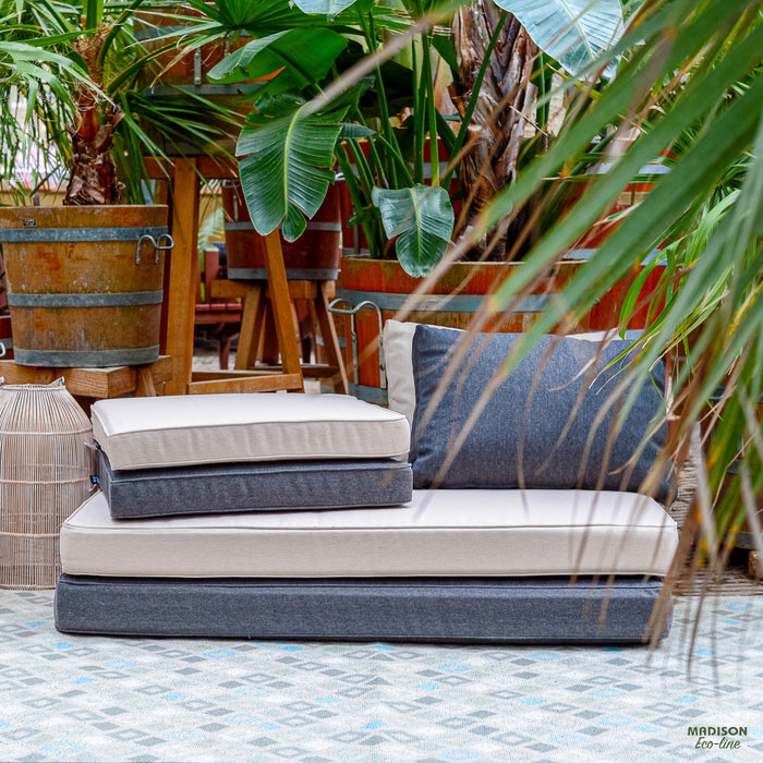 Madison - Bankkussen Dark grey canvas eco+ - Ca. 110x48 cm