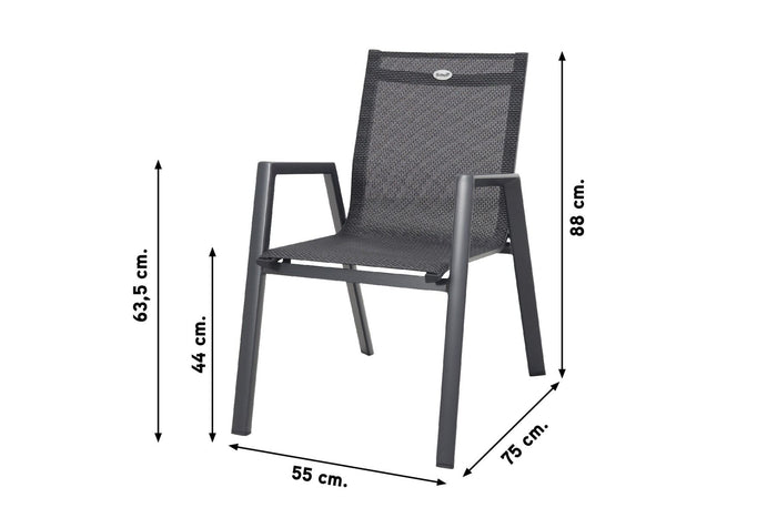 Hartman Napoli Xerix stapelbaar|Edison 280x140 tuinset ovaal