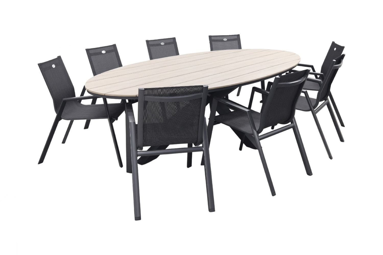 Hartman Napoli Xerix stapelbaar|Edison 280x140 tuinset ovaal