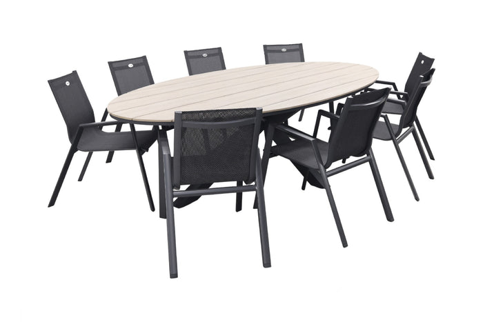 Hartman Napoli Xerix stapelbaar|Edison 280x140 tuinset ovaal