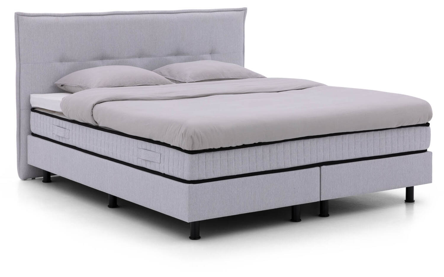 Goossens Boxspring Kaja - grijs - 160 x 200 cm