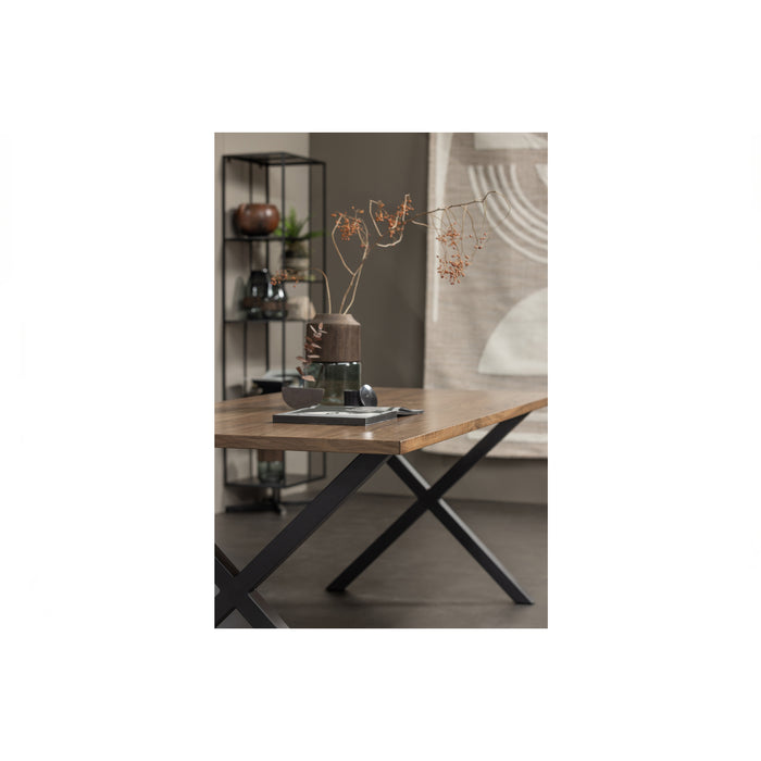 WOOOD Jimmy Eettafel X-Poot - 220 x 90 - Notenfineer