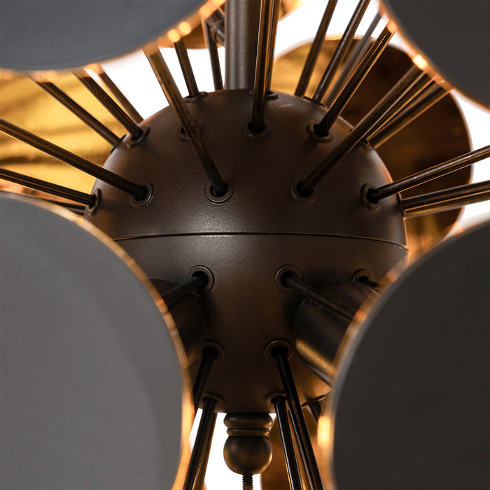 QAZQA Design hanglamp zwart en goud - Cerchio