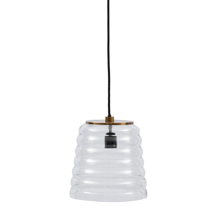 Riviera Maison hanglamp glas, rond, trapeze - Menaggio - Transparant