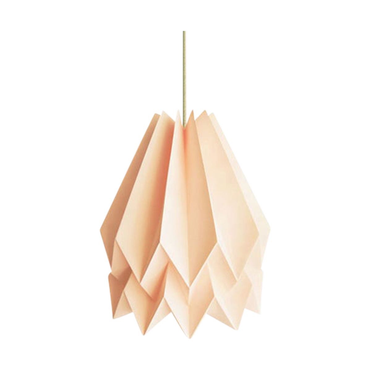 Orikomi Origami Hanglamp - Pastel Roze - Koordset wit