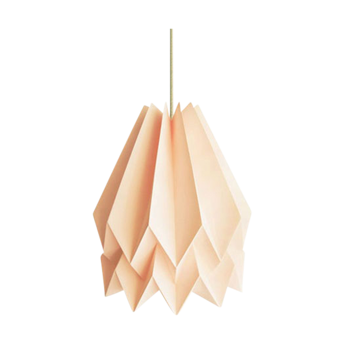 Orikomi Origami Hanglamp - Pastel Roze - Koordset wit