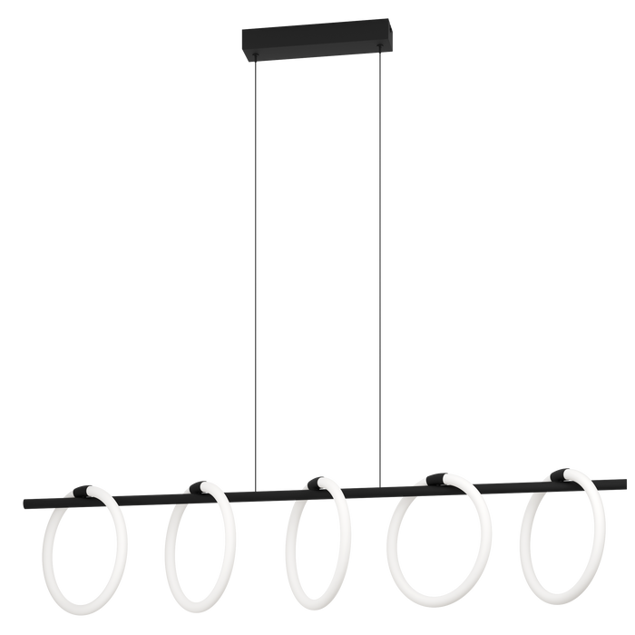 EGLO Caranacoa Hanglamp - LED - 117 cm - Zwart|Wit