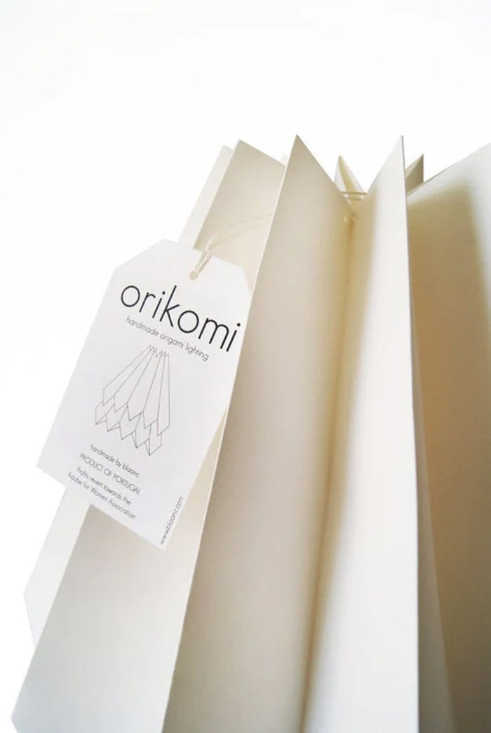 Orikomi Origami Hanglamp - Duo - Wit &amp; Lichtgeel - Koordset wit