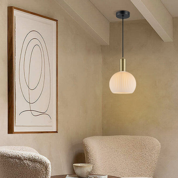 Home sweet home hanglamp Credo messing | opaal glas