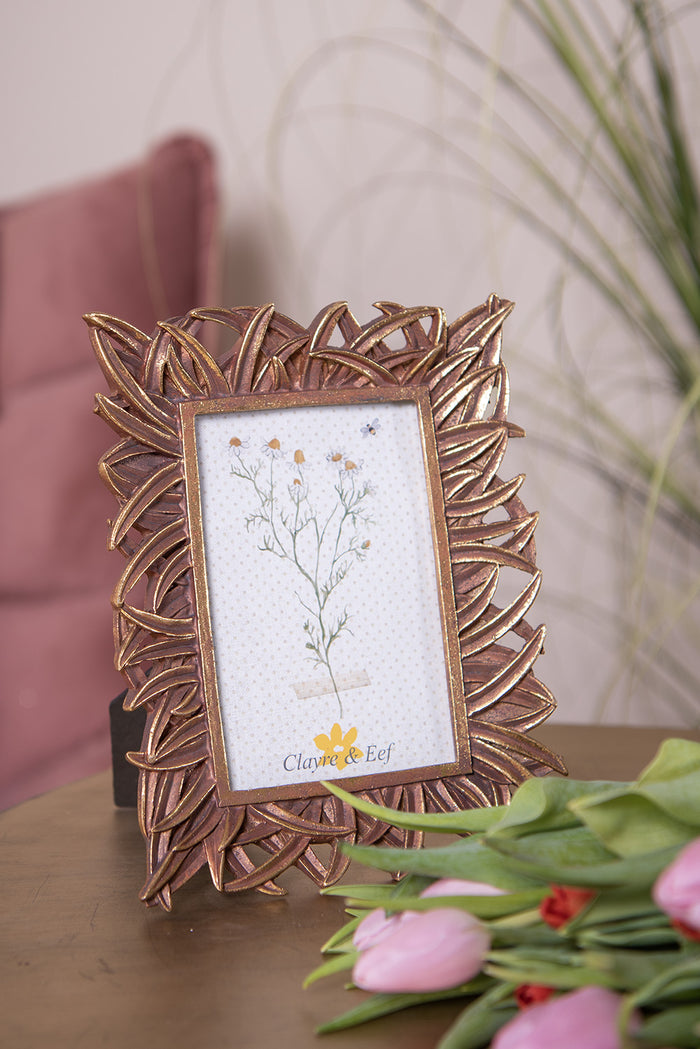 Clayre & Eef Fotolijst 10x15 cm Goudkleurig Polyresin