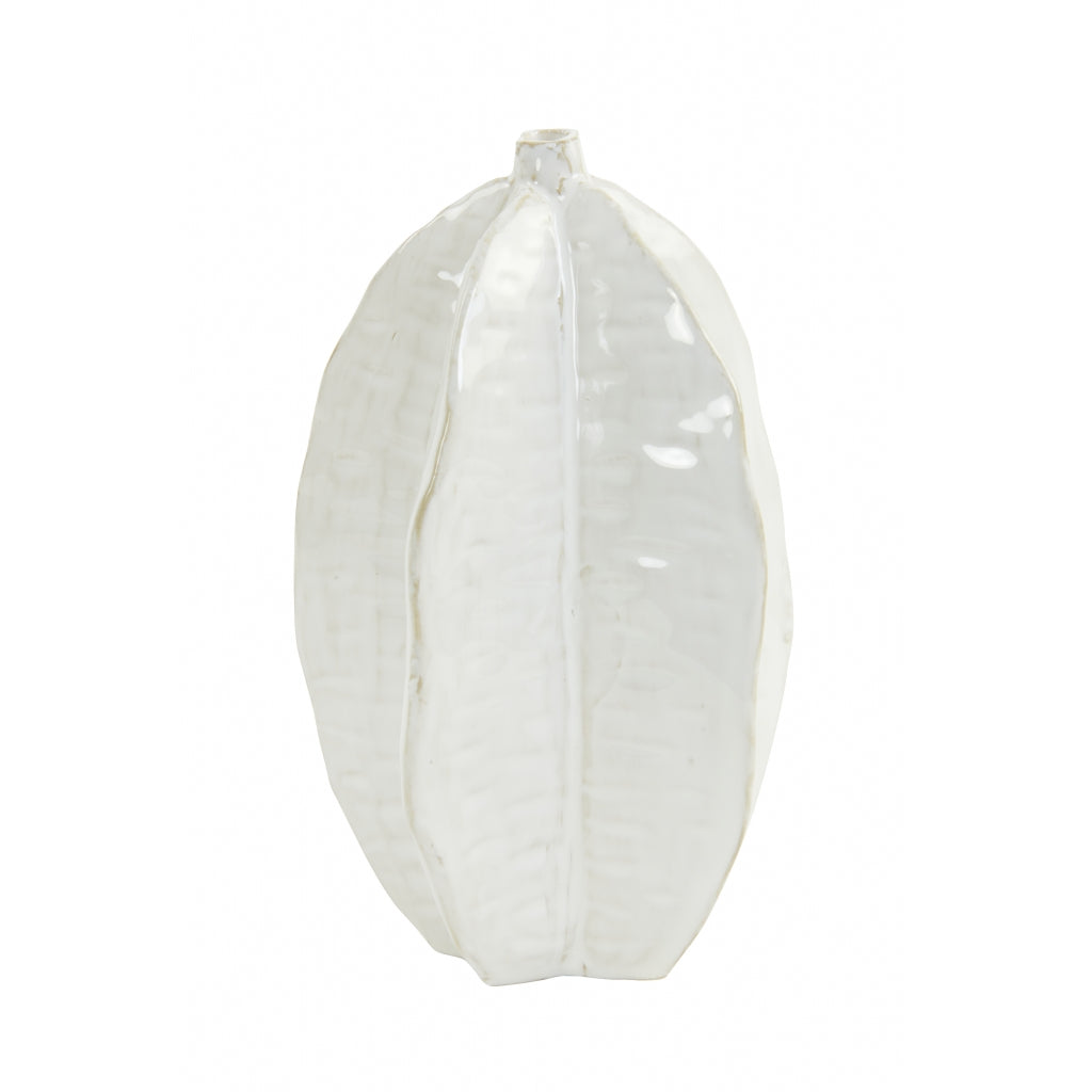 Light & Living Vaas Akosi L - Wit - Keramiek - 13x20x13cm (BxHxD)