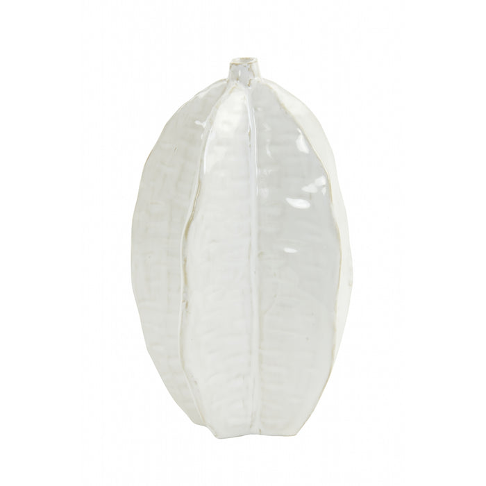 Light & Living Vaas Akosi L - Wit - Keramiek - 13x20x13cm (BxHxD)