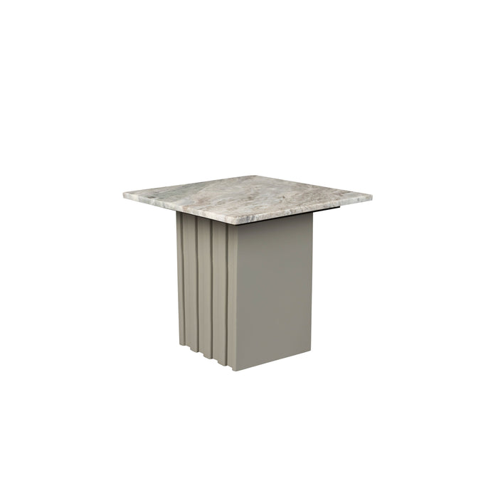 Dutchbone Clayton Bijzettafel Vierkant 40x40 cm Marmer  - Grijs
