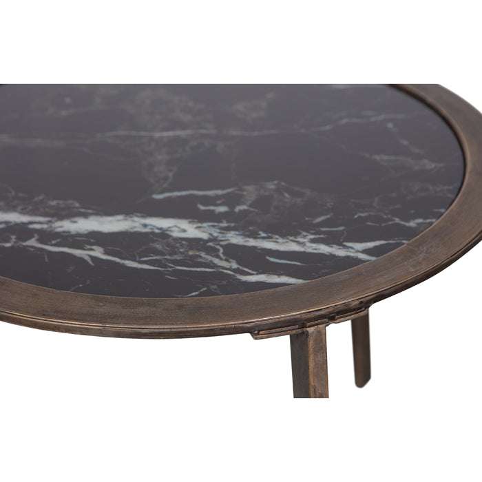WOOOD Lax Bijzettafel - Metaal|Glas - Zwart - 45x58x58